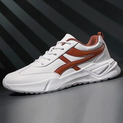 🔥Hot Sale🎁--50% OFF🎉Men's Sneakers with Comfortable Slip Resistant Lace-up Black and White Black / Red White