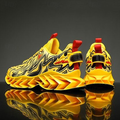⏰Promotion - 70% OFF🔥Men's Neon Wave Design Breathable Upper and Cushioned Sole Orthopedic Sneaker