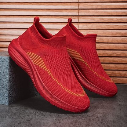 ⏰Promotion - 70% OFF🔥Men's Lightweight Slip-On Sneakers | Breathable Flyknit Upper with Comfortable Sole for Casual and Sport Activities