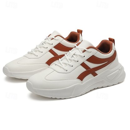 🔥Hot Sale🎁--50% OFF🎉Men's Sneakers with Comfortable Slip Resistant Lace-up Black and White Black / Red White
