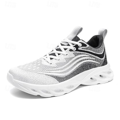 🔥Hot Sale🎁--50% OFF🎉Men's Classic Knit Sneakers with Wave Sole - Comfortable and Breathable, Perfect for Casual Wear