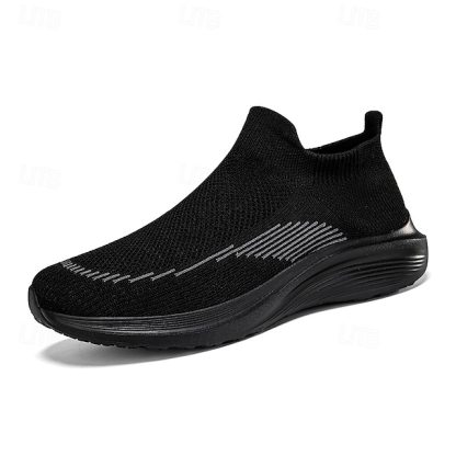 ⏰Promotion - 70% OFF🔥Men's Lightweight Slip-On Sneakers | Breathable Flyknit Upper with Comfortable Sole for Casual and Sport Activities
