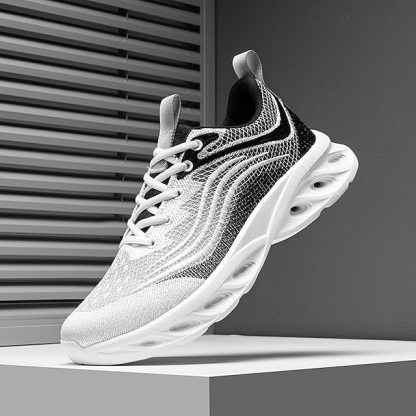 🔥Hot Sale🎁--50% OFF🎉Men's Classic Knit Sneakers with Wave Sole - Comfortable and Breathable, Perfect for Casual Wear