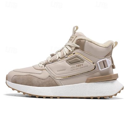 Hot Sale🎁--70% OFF🎉Men's Winter High-Top Sneakers with Faux Fur Lining – Warm Lace-Up Snow Boots for Outdoor Activities, Waterproof and Anti-Slip Sole