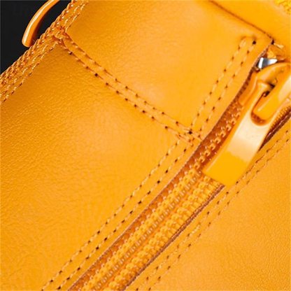 🔥Hot Sale🎁--50% OFF🎉Men's Orthopedic Leather Slip-On Sneakers with Zipper Closure for Casual Wear