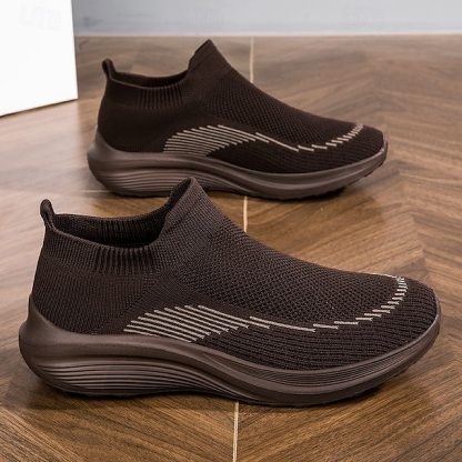 ⏰Promotion - 70% OFF🔥Men's Lightweight Slip-On Sneakers | Breathable Flyknit Upper with Comfortable Sole for Casual and Sport Activities