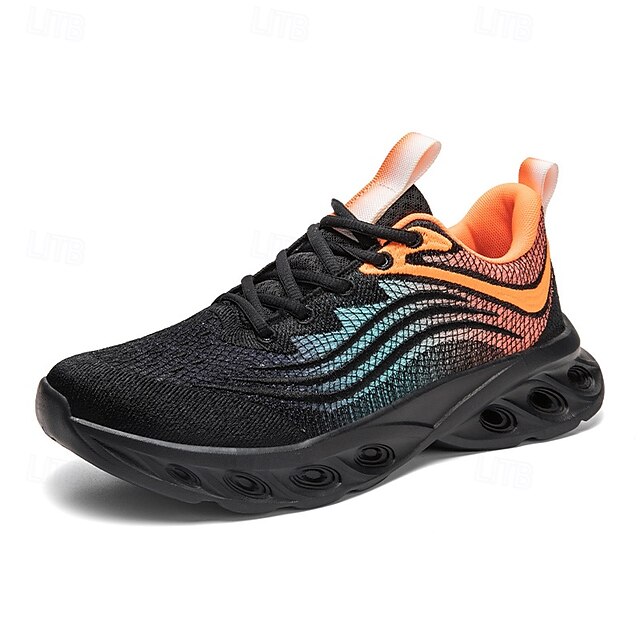 🔥Hot Sale🎁--50% OFF🎉Men's Classic Knit Sneakers with Wave Sole - Comfortable and Breathable, Perfect for Casual Wear