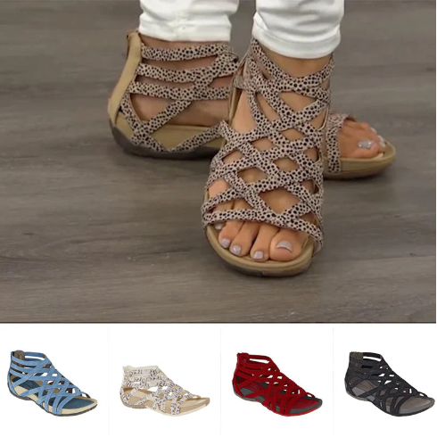 Round Toe Hollow Roman Gladiator Orthopedic Sandals