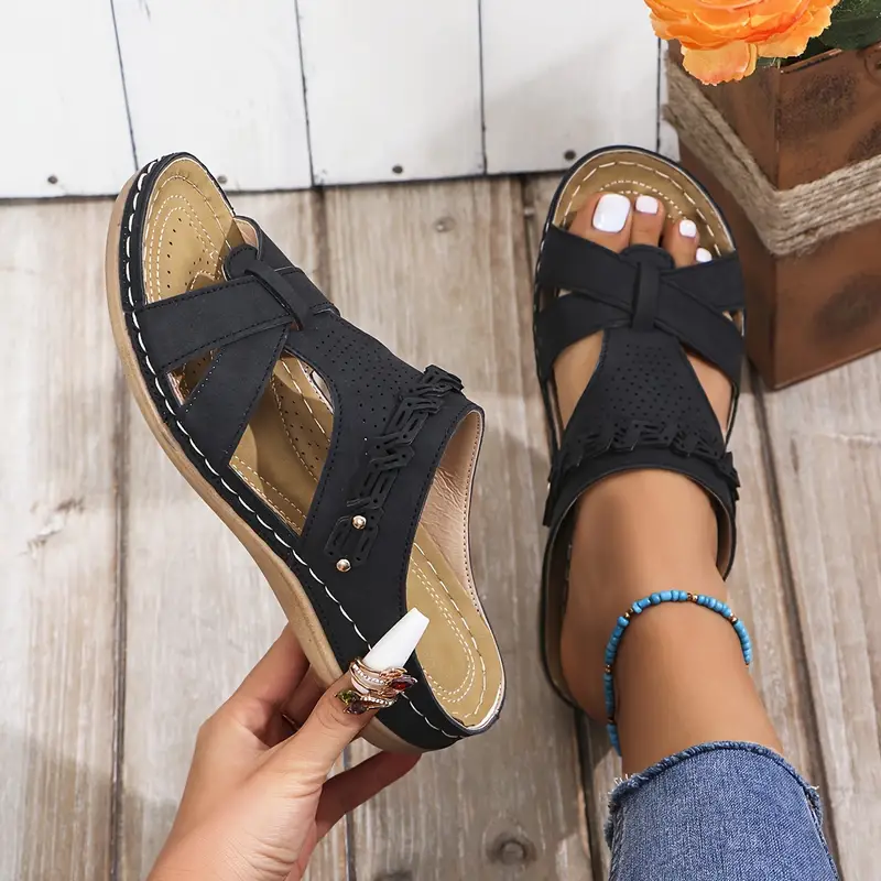 ??LAST DAY SALE 60% OFF??ComfortFit Womens Wedge Sandals - Orthopedic Support