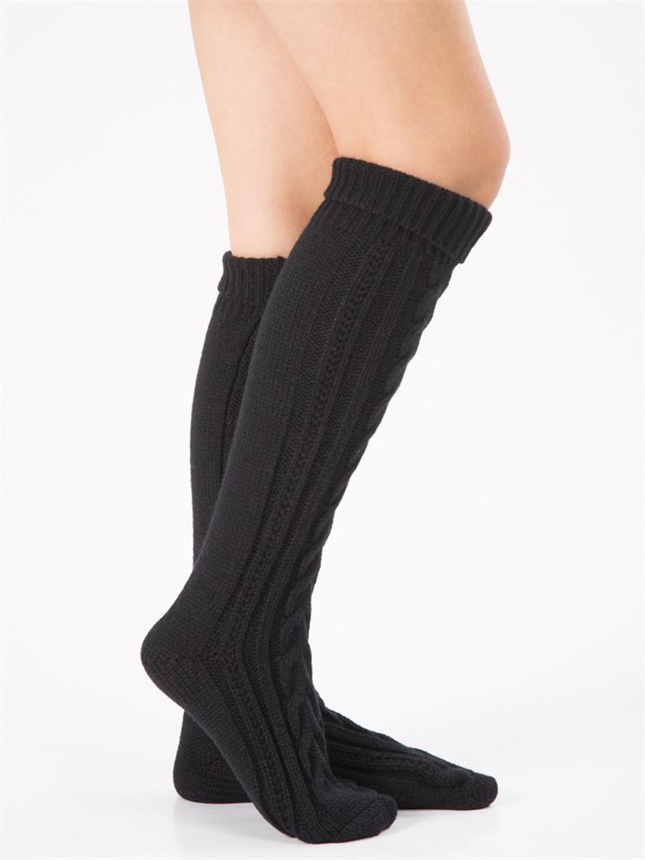 Women Warm Cable Knit Knee-Socks
