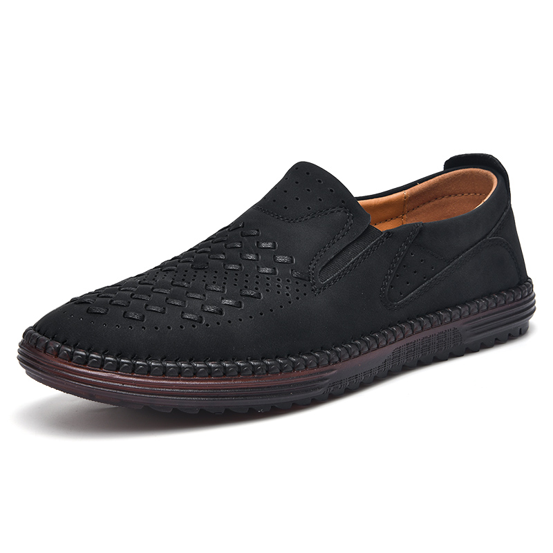 Men's Genuine Leather Loafer Shoes Slip On Soft Business Driving Shoes