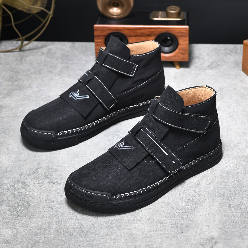 New Comfortable Martin Boots Velcro Mens Boots Handmade Casual Shoes