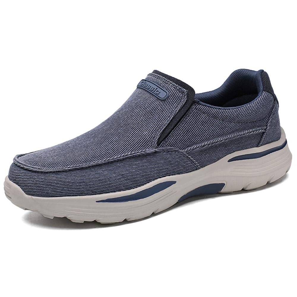 Loafers-for Men-Slip On-Walking Shoes-Sneakers - Comfort Driving Shoes for Male Spring Breathable Wide Mens Canvas Shoes