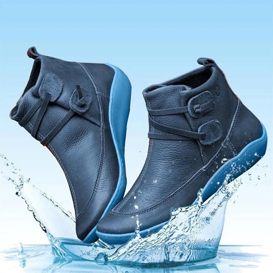 Women Snow Ankle Boots Waterproof Leather Orthopedic Shoes