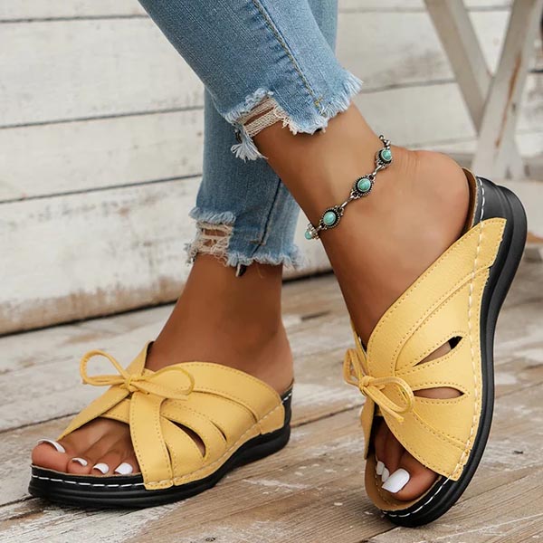 ?Last Day Sale 50% OFF??Vintage Premium Orthopedic Open Toe Summer Wedges Platform Sandals 2024