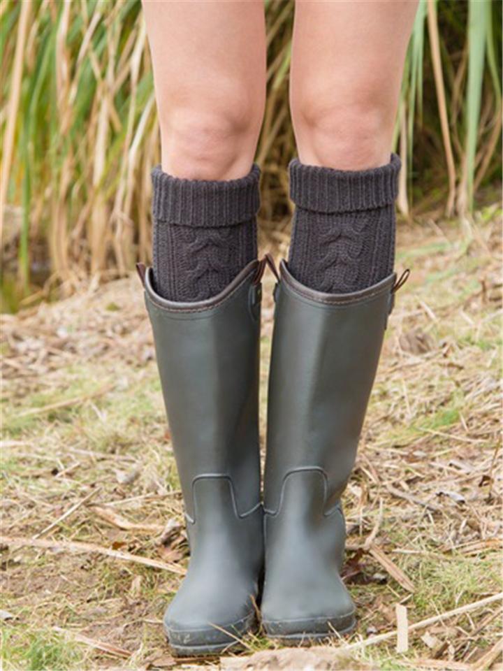 Women Warm Cable Knit Knee-Socks