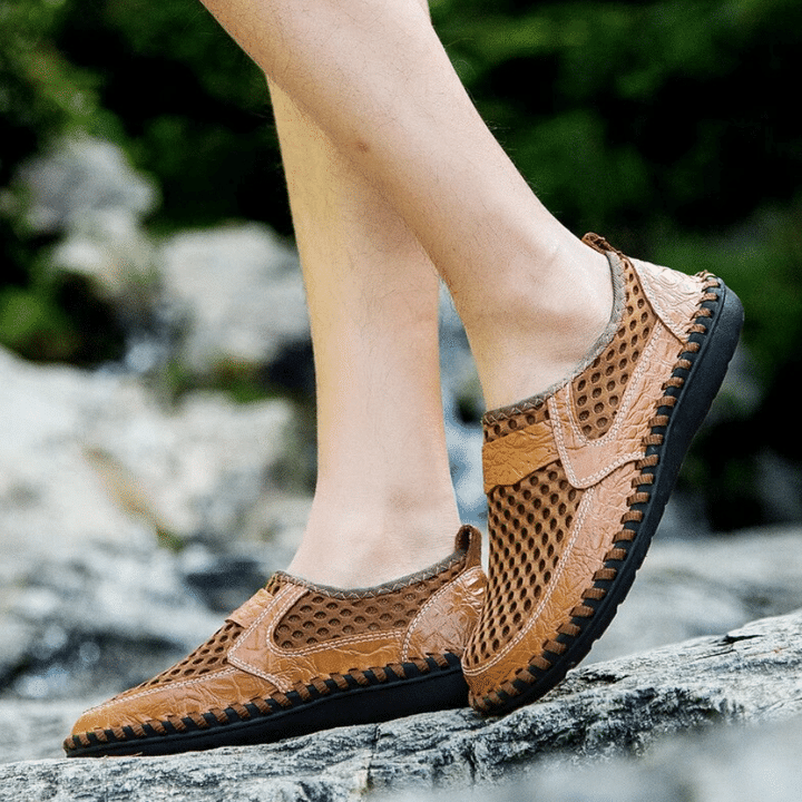 Men Loafers Breathable Mesh Outdoor Slip On Casual Summer Shoes