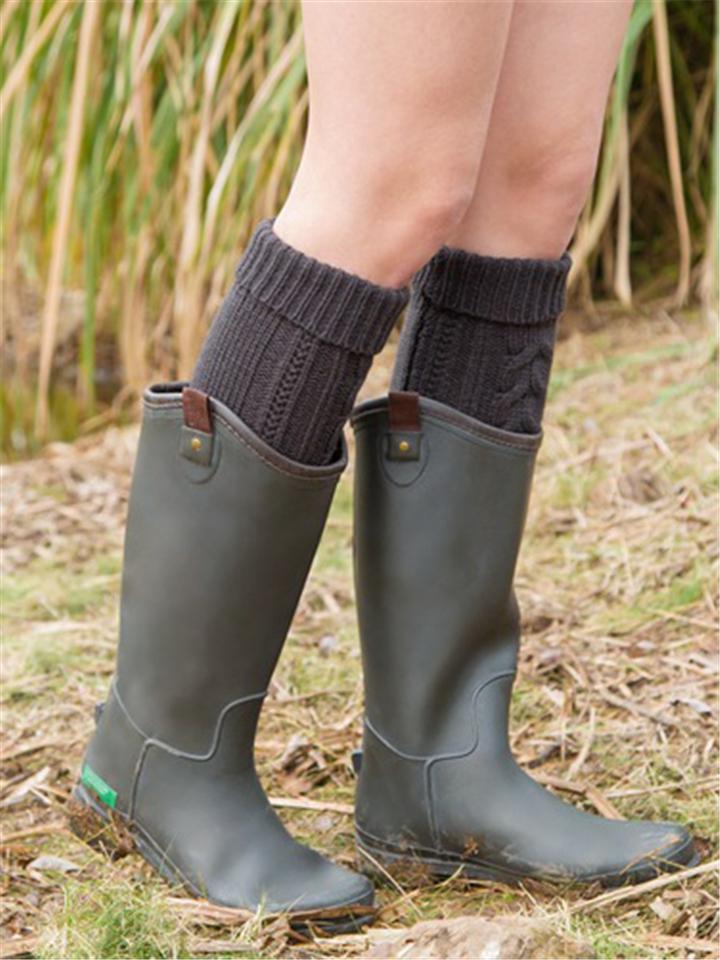 Women Warm Cable Knit Knee-Socks