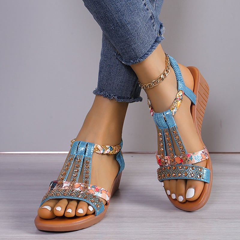 ??Last Day Promotion 50% OFF - Women's New Summer Rhinestone Open Toe Orthopaedic Sandals