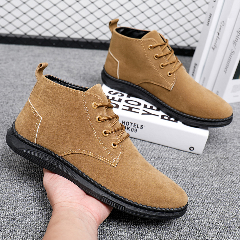 🔥Last Day Promotion 70% OFF 🎁British Style Men's Casual Shoes, Fashionable Suede-Like Boots With Arch Support