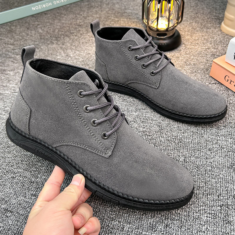 🔥Last Day Promotion 70% OFF 🎁British Style Men's Casual Shoes, Fashionable Suede-Like Boots With Arch Support