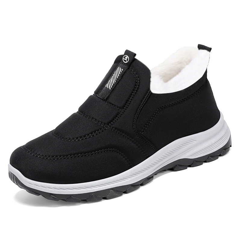 Men's Winter Ankle Snow Boots Slip on Fur Lined Outdoor Waterproof Casual Shoes