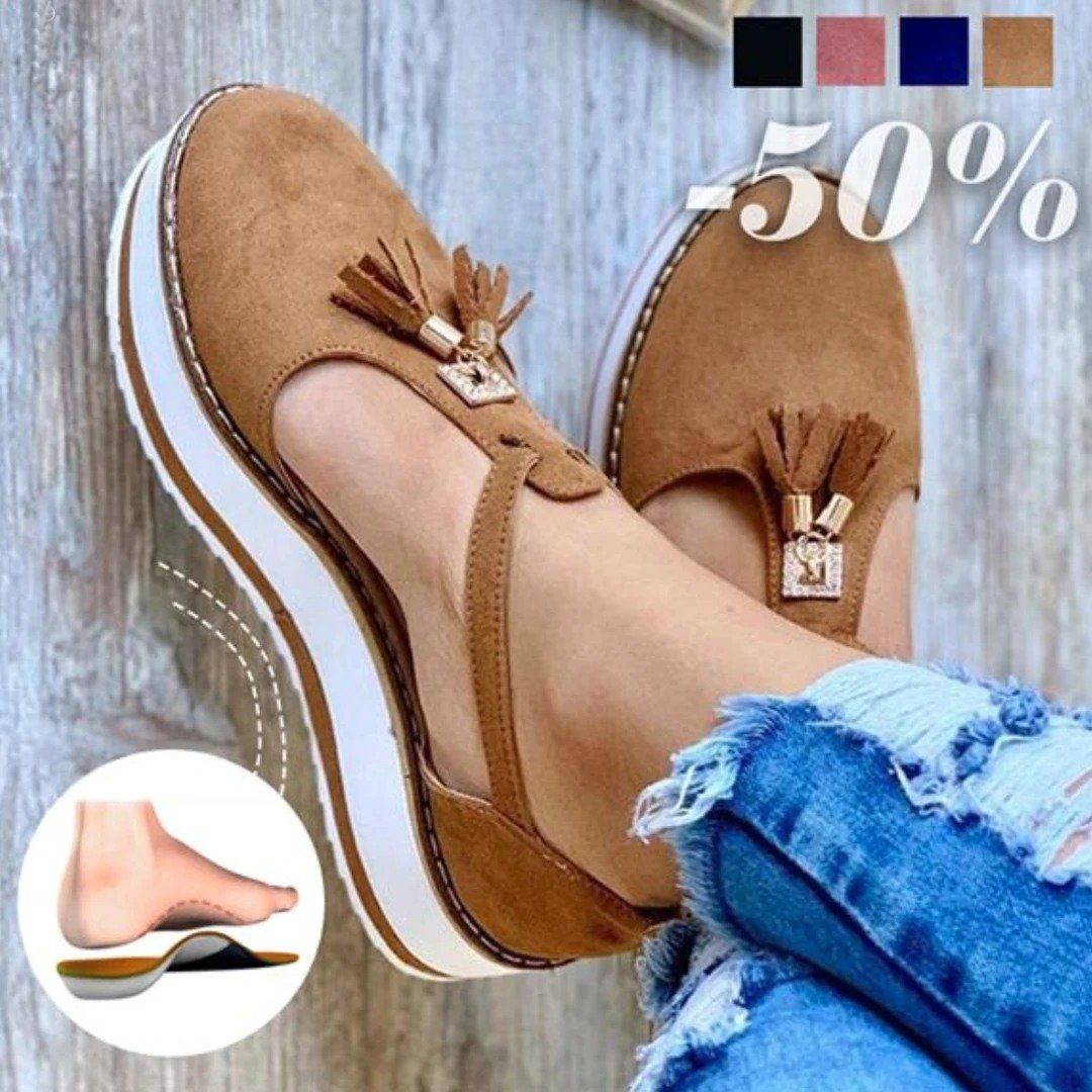 Women's Orthopedic Casual Platform Flat Comfort Shoes