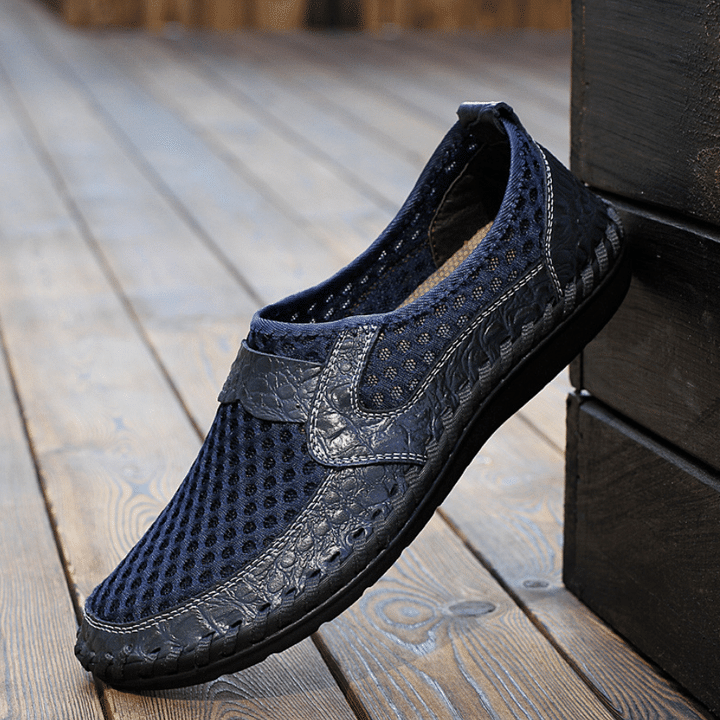 Men Loafers Breathable Mesh Outdoor Slip On Casual Summer Shoes