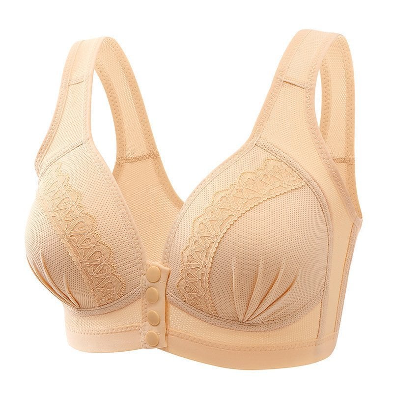 2023 FRONT BUTTON BREATHABLE SKIN-FRIENDLY COTTON BRA