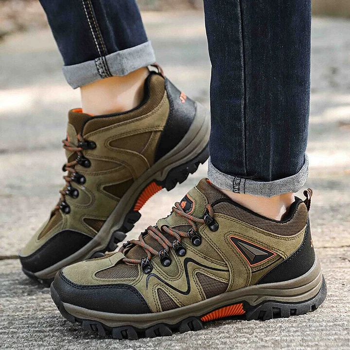 Men's Outdoor Lightweight Breathable Orthopedic Hiking Shoes Comfortable Trekking Work Shoes For All Season