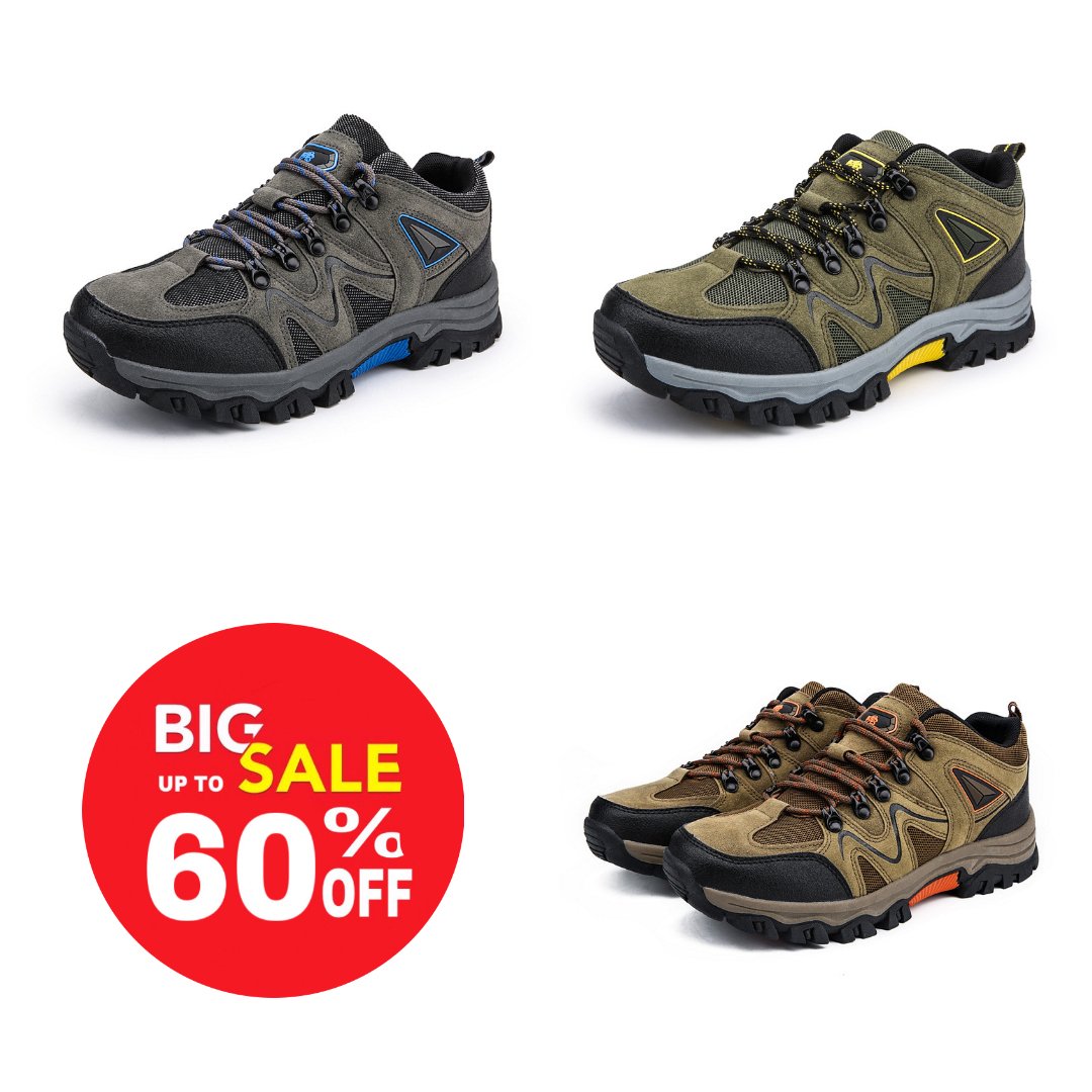 Men's Outdoor Lightweight Breathable Orthopedic Hiking Shoes Comfortable Trekking Work Shoes For All Season