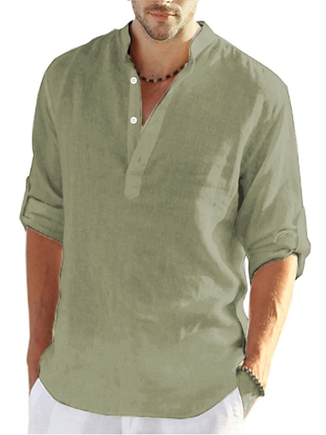 🔥Last Day Promotion 50% OFF 🎁- Men's Linen Casual Solid Color Shirt