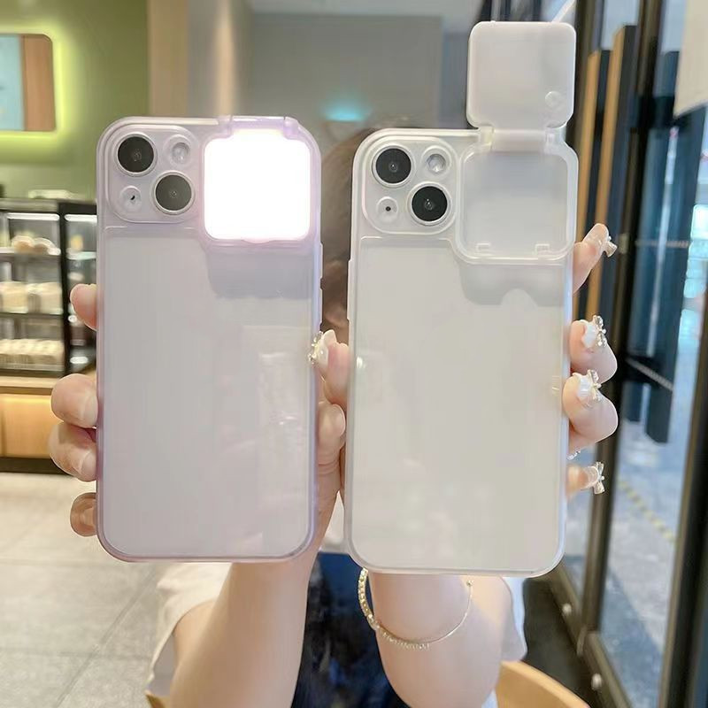 Husă pentru iPhone cu inel luminos reîncărcabil încorporat