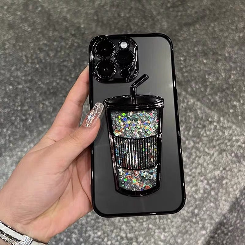Transparent milk tea cup soft mobile phone case