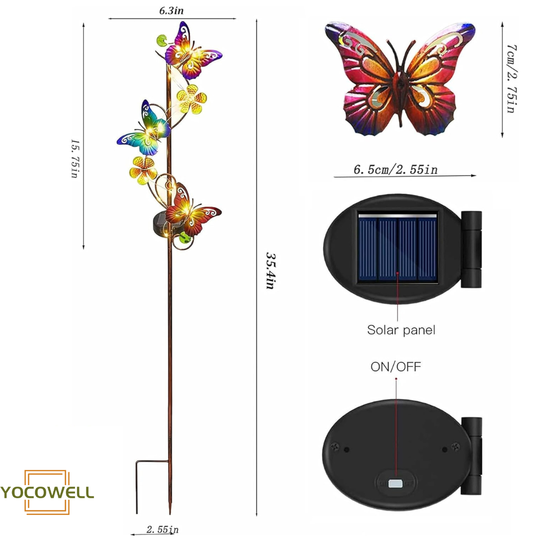 Waterproof Solar Butterfly Decorative Garden Light