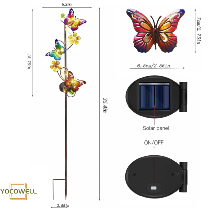 Waterproof Solar Butterfly Decorative Garden Light