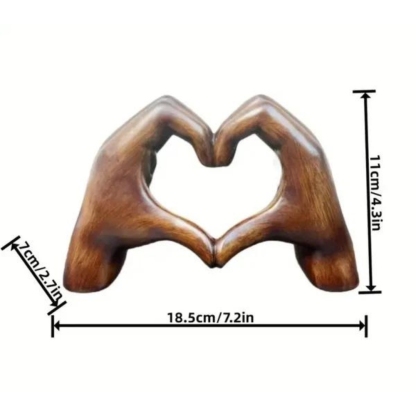 💕Heart Shaped Statue | Wooden Art | Handmade