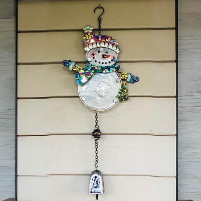 ⛄Snowman Wind Chime | Glass Art
