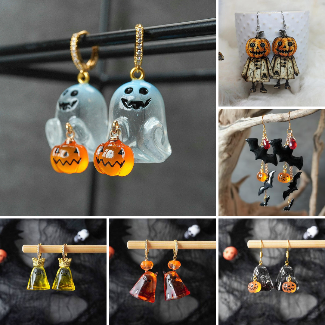 🎃Handmade Halloween signature earrings👻