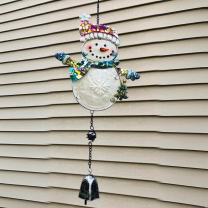 ⛄Snowman Wind Chime | Glass Art