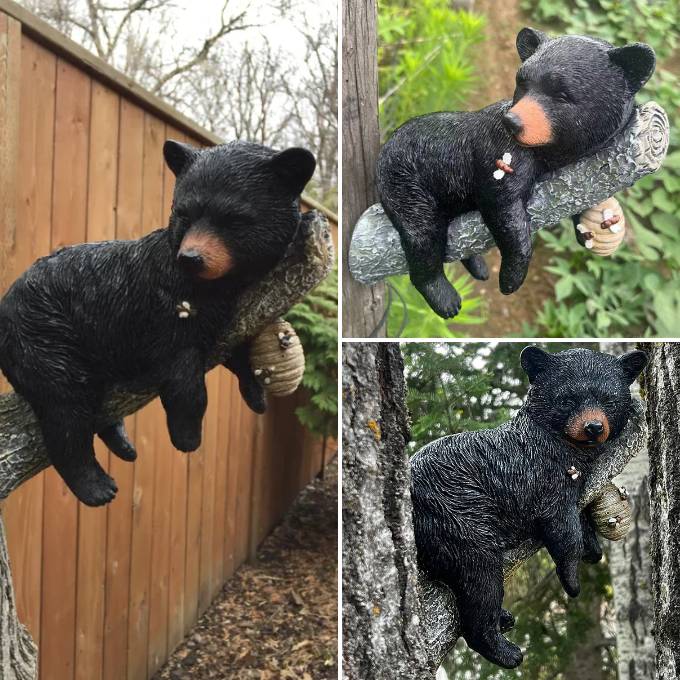 🐝Bee & Bear Cub Napping Out in a Tree🐻