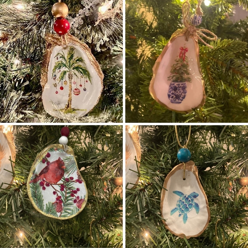 🎄Handmade Oyster Shell Christmas Ornaments | Christmas Tree Decorations | Christmas Gifts