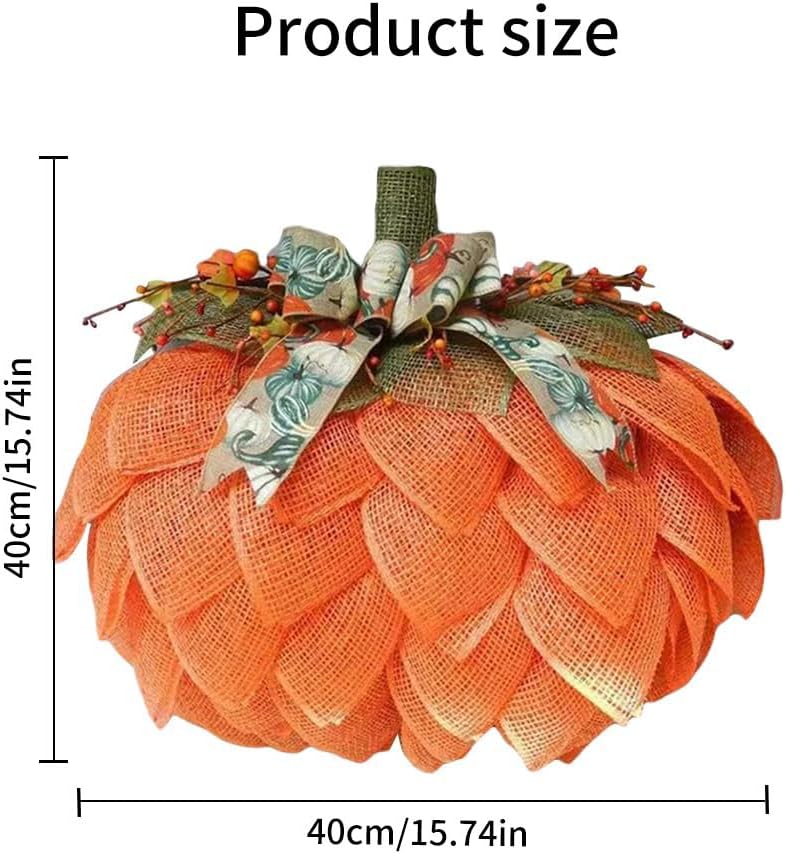 Handmade Halloween Pumpkin Wreath For Front Door