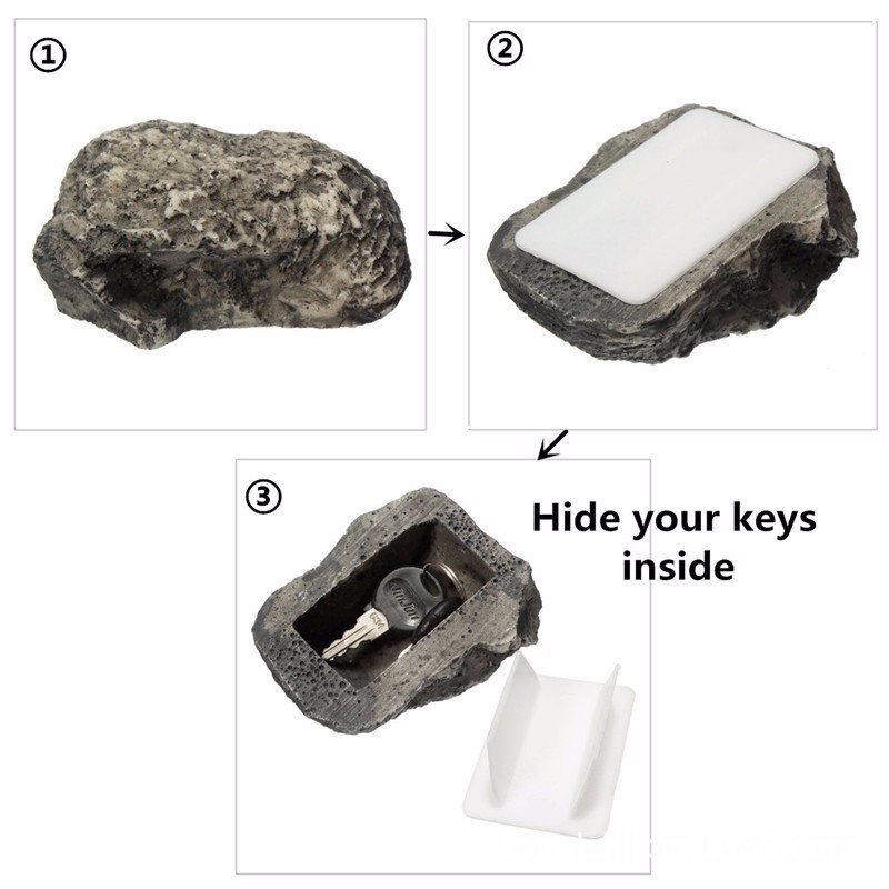 Outdoor Key Hidden Security Rock Stone Case Box