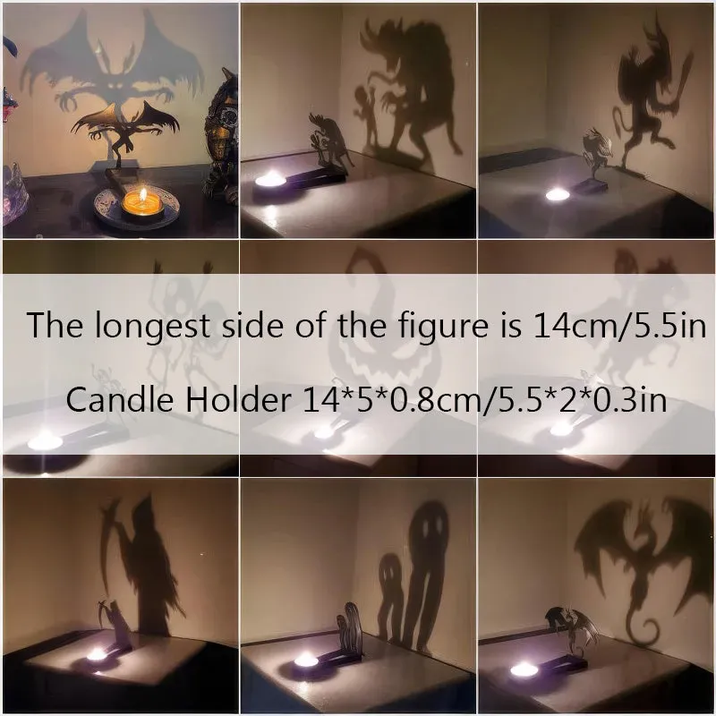 Funny Shadow Stand - Halloween Metal Candle Holder