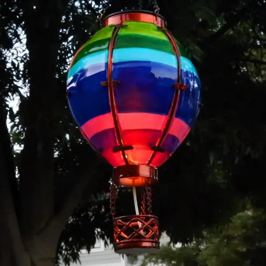 Solar Hot Air Balloon Lantern - Stripes