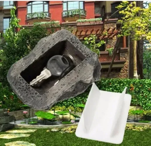 Outdoor Key Hidden Security Rock Stone Case Box