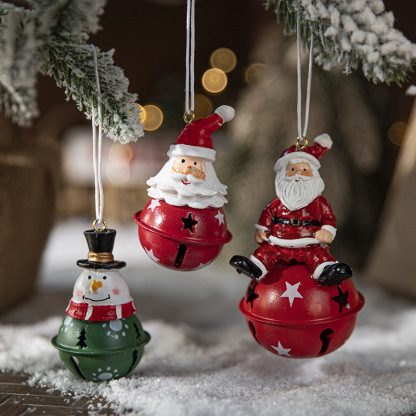 Iron Bell Painted Pendant Christmas Tree Decorations