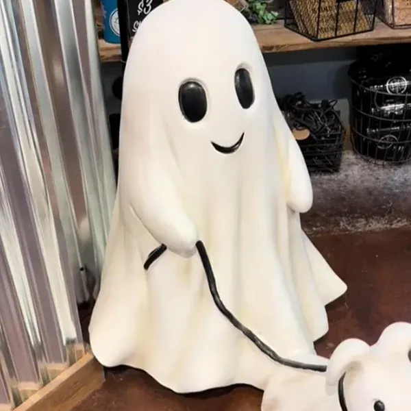 👻2024 Ghost Walking Dog Statue 