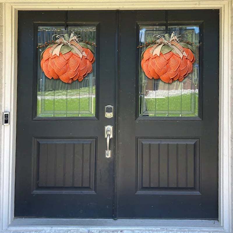 Handmade Halloween Pumpkin Wreath For Front Door